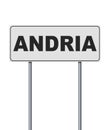 Andria city entrance road sign Royalty Free Stock Photo