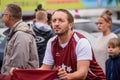 Andris Reizenbergs, waiting for Latvian 3x3 basketball team Royalty Free Stock Photo