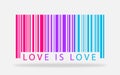 Androgyne pride barcode creative colorful artwork. Love is love Royalty Free Stock Photo