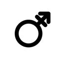 Androgyne sign black vector icon