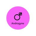 Androgyne Symbol icon. Gender icon. vector sign isolated on a white background illustration Royalty Free Stock Photo