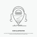 Android, beta, droid, robot, Technology Icon. Line vector gray symbol for UI and UX, website or mobile application Royalty Free Stock Photo