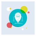 Android, beta, droid, robot, Technology White Glyph Icon colorful Circle Background