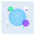 Android, beta, droid, robot, Technology White Line Icon colorful Circle Background