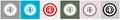 Android charging wire icon, humanoid robot vector illustrations in 6 colors options for web design and mobile applications in eps
