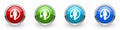 Android charging wire silver metallic glossy icons, humanoid robot concept set of modern design buttons for web, internet and