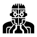 Android, cybernetics icon Royalty Free Stock Photo
