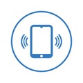 Android, hotspot, mobile icon. Blue color design