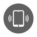 Android, hotspot, mobile icon. Gray vector graphics