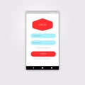 Android Log in User Interface with material design Royalty Free Stock Photo