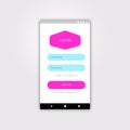 Android Log in User Interface with material design Royalty Free Stock Photo