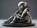 ai robot sitting and thinking Royalty Free Stock Photo
