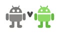 Android Love Robot Companionship, AI Relationship, vector design Generative AI Royalty Free Stock Photo