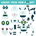 Android mechanism, robot constructor parts, isolated objects