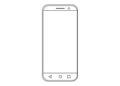 Android Mobile black line art with white background