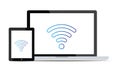 Android Mobile Phone Is Connected With Laptop By Wi-Fi