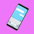 Android Mockup Simple Chat Wireframe