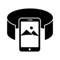 Android phone  Flat inside vector icon which can easily modify or edit Royalty Free Stock Photo