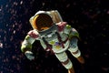 android robot in space. Alien cyborg. Neural network AI generated