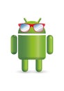 Android robot with sunglasses