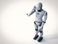 Android robot thinking Royalty Free Stock Photo