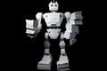 Android robot for working with archive documents. Neural network AI generated Royalty Free Stock Photo