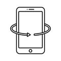 Android technology  Line Style vector icon which can easily modify or edit Royalty Free Stock Photo