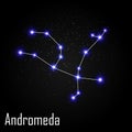 Andromeda Constellation with Beautiful Bright Star