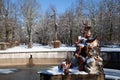 Andromeda Fountain, Gardens of Royal Palace of La Granja de San Ildefonso, Spain Royalty Free Stock Photo