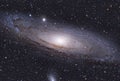 Andromeda galaxy photographed with refracting telescope Royalty Free Stock Photo