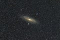 The Andromeda Galaxy, also known as Messier 31 and the satellite galaxies M32 and M110 Royalty Free Stock Photo