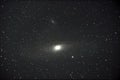 Andromeda galaxy Night photography deep sky. Astrophotography