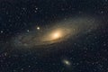 Andromeda galaxy photographed with refracting telescope Royalty Free Stock Photo