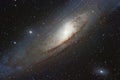 The Andromeda Galaxy, spiral galaxy in the constellation of Andromeda Messier 31 M31 Royalty Free Stock Photo