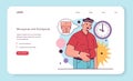 Andropause or male menopause web banner or landing page. Decrease