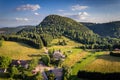 Andrzejowka shelter in Suche Mountains, Poland Royalty Free Stock Photo