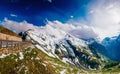 Andscape almost snow-capped mountain