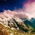 Andscape almost snow-capped mountain