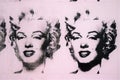 Andy Warhol, Marilyn Monroe in black and white Royalty Free Stock Photo