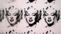 Andy Warhol, Marilyn Monroe in black and white Royalty Free Stock Photo