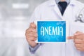 ANEMIA blood for Anemia test , Medical Concept: Anemia , Diagno
