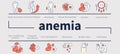 Anemia disease infographics