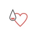 Anemia and Hemophilia icon. Haemophilia disease awareness symbol. Vector illustration.