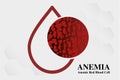 Anemia Iron red blood cell medical vector illustration medical.