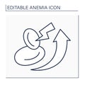 Anemia line icon