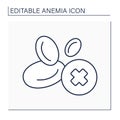 Anemia line icon