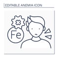 Anemia line icon