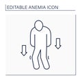 Anemia line icon