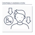 Anemia line icon