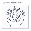 Anemia line icon